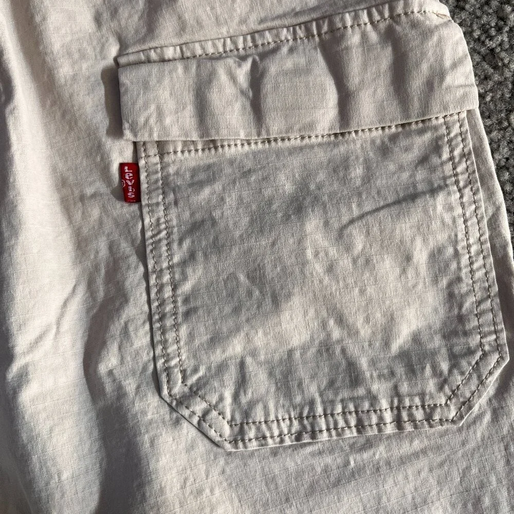 Levi's Men's S/P/CH Loose Fit Beige Cargo Technical Utility Pants Surplus Style